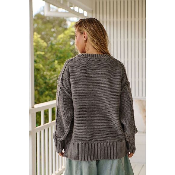 Free People Alli Oversized Chunky Heavy Sweater Medium - Picture 8 of 16